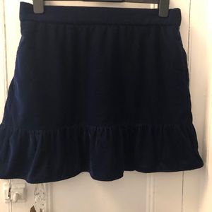 Navy Velvet JCrew Skirt
